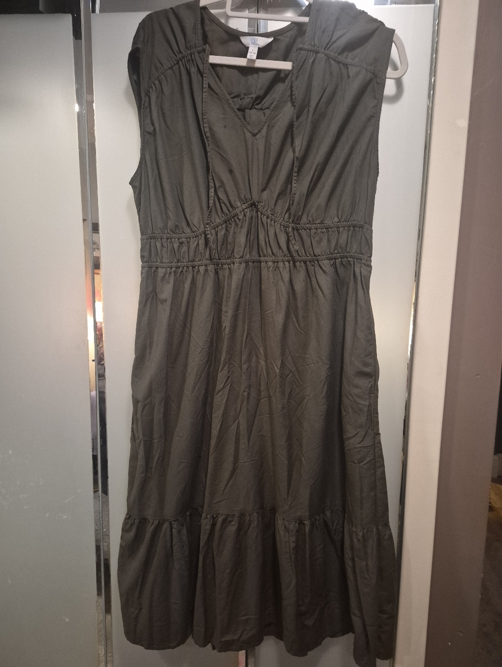 Sleeveless Olive Green Women’s Dress